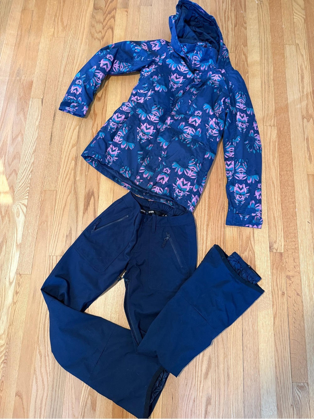 Burton snowboard set floral and navy